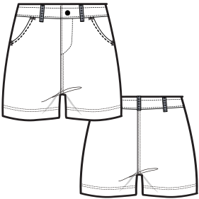 Patron ropa, Fashion sewing pattern, molde confeccion, patronesymoldes.com Bermudas 8020 BABIES Trousers